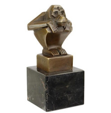 Statua in bronzo scimmia