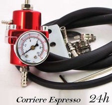 Regolatore di pressione benzina manometro universale auto rosso Opel