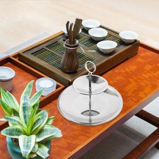  Vassoio Snack Alzata Per Frutta Piatto Da in Acciaio Inox Espositore Alimentare