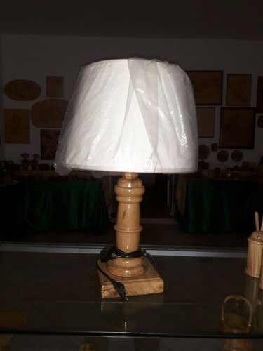 Lampada tavolo legno di - lampada, da