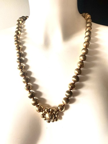 Collier monet perles metal - collier,