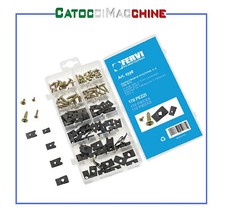 ASSORTIMENTO PIASTRINE A U CON VITI 170 PZ FERVI 0398