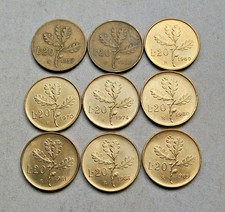 20 lire 9 monete 1957, 1958