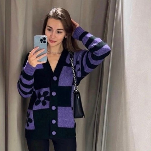 Maglione cardigan oversize