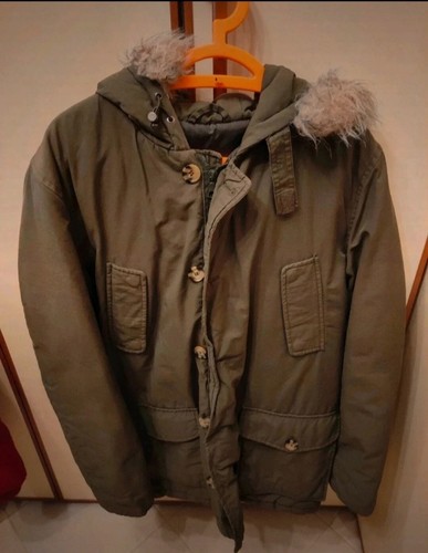 Giacca parka verde cachi uomo - giacca,