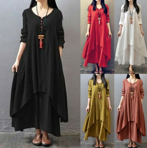 Boho bohemian maxi vestito con - bohemian,