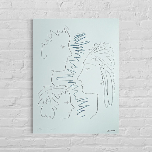 Pablo picasso volti litografia - pablo,