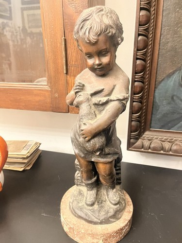 Scultura bronzo bambino - in,