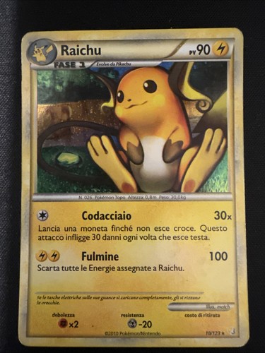 Pokemon raichu holo - pokemon, 10/123
