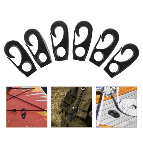 12pz ganci elastici nylon nero - 12pz,