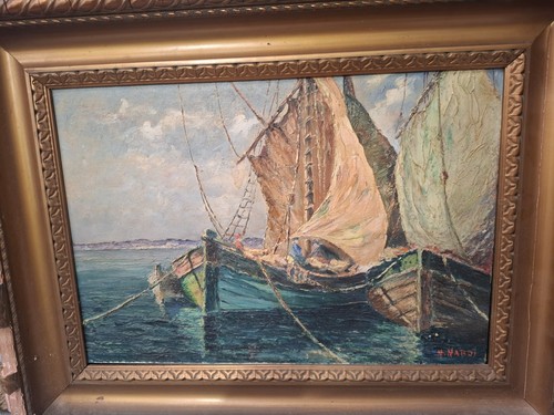 Huile sur toile signée - , n