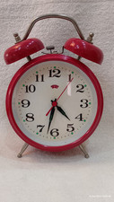 Grande Sveglia vintage orologio da tavolo made in china rosso campane a corda