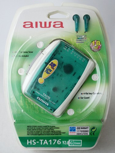 Aiwa green walkman - aiwa,