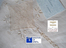 Tenda lino ricamo a mano punto