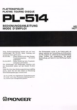 Pioneer giradischi PL-514, originale tedesco/francese BA anni 70