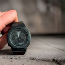 Casio G-SHOCK 45,4mm Cassa e Cinturino Neri in Resina Orologio da Polso per Uomo