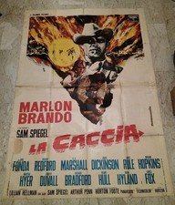 Manifesto Film Poster LA CACCIA Marlon BRANDO Jane FONDA Robert REDFORD