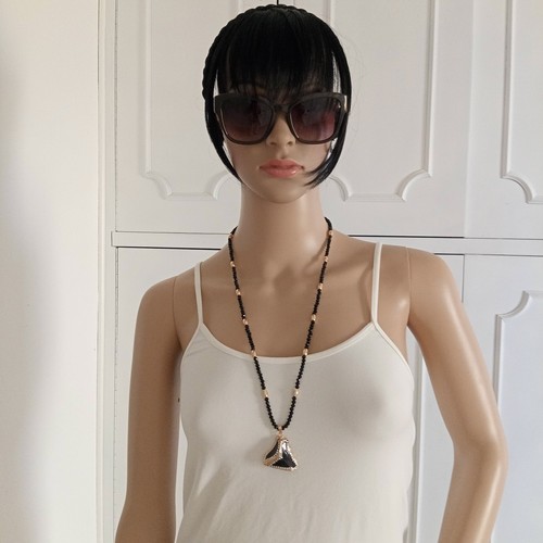 Collana ossidiana nera - in,