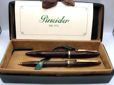 PINEIDER PARURE *LEONARDO* STILOGRAFICA/PORTAMINE- EBANITE- ANNI 90- LIM.EDITION