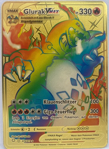 Carta pokemon glurak vmax - carta,