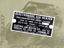 Label plaque plaquette heater - plaque,