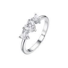 Luca BAR Steel Hearts White CZ