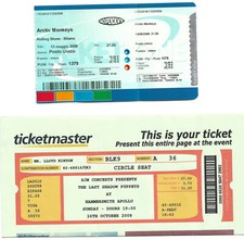 Arctic Monkeys concert tickets 2006 & 2008 Last Shadow Puppets