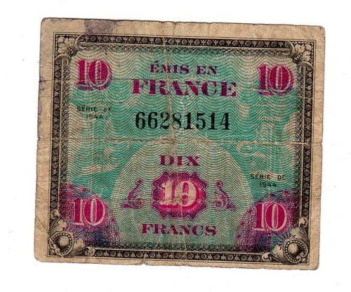 France billet francs serie - france, 10