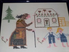 quadro ricamato a punto croce