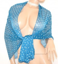 Stola donna blu pois argento