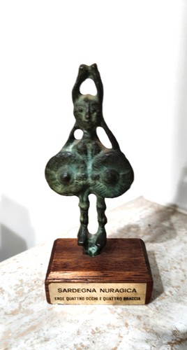 Statuina bronzetto nuragico - statuina,