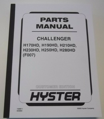 Hyster h170d h190d - h190d, h210d