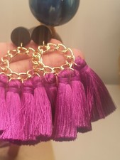 Zara pendientes fucsia  chic