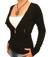 Cardigan con zip e tasche