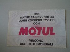 advertising Pubblicità 1990 MOTUL e WAYNE RAINEY e JOHN KOCINSKI