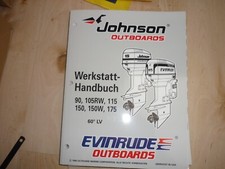 Johnson Evinrude Fuoribordo Motore Barca Manuale Officina 90, 105RW, 115, 150, 150W
