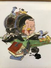 Piastrella Richard Ginori bambino Studia cane oca gatto topo anni 40 no lenci 