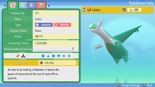 Shiny latios 6ivs pokemon bdsp - shiny,