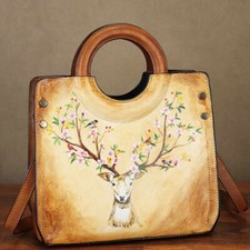 Hand painted Genuine Leather