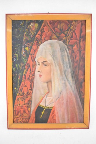 Quadro dipinto olio donna - quadro,
