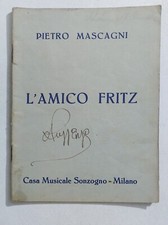 68456 LIBRETTO D'OPERA - Pietro Mascagni - L'amico Fritz - Sonzogno 1937