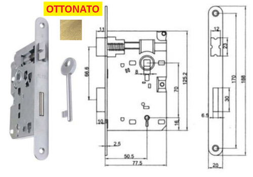 Serratura bordo tondo per - d,