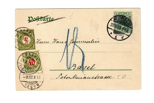 Cartolina heidelberg 1903 - heidelberg, per