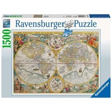 Ravensburger RVB12000716 Puzzle da 1500 Pezzi - Mappamondo Storico