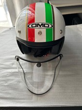 Casco DMD Vintage con visiera taglia S Bianco a strisce nuovo scatolato