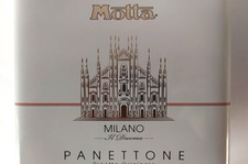 PANETTONE MOTTA scatola latta Natale 2013 vtg LA SCALA e DUOMO di MILANO vintage