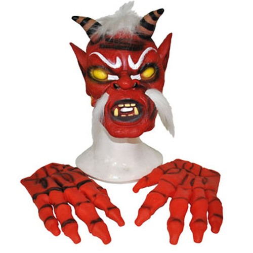 Maschera diavolo con - , guanti