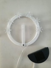 CORONCINA STELLARIO IN PLEXIGLASS LUCE LED CON PANNELLO SOLARE VOTIVO SACRO
