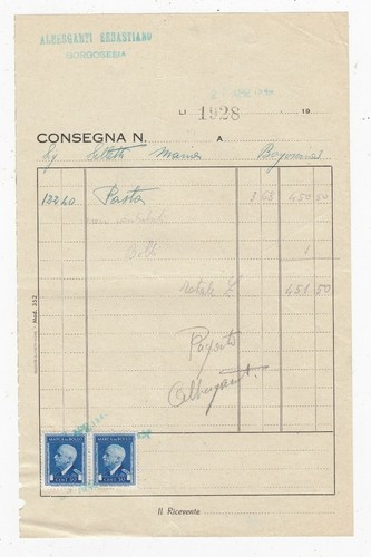 Fattura borgosesia alberganti - fattura,