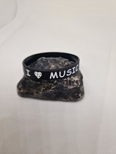 I Love Music Armband Schwarz 100% Verträglich Silikonarmband Motivation Musik ♡